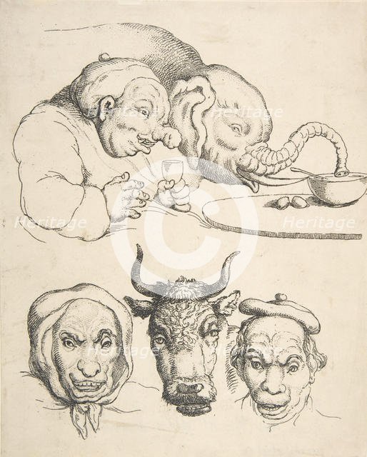 Comparative Anatomy, 1800-25., 1800-25. Creator: Thomas Rowlandson.