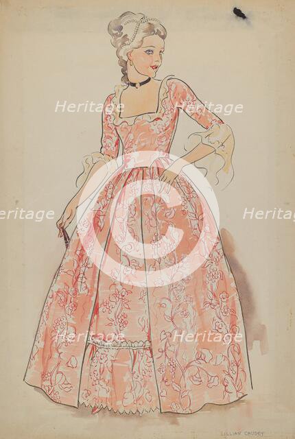 Dress, c. 1936. Creator: Lillian Causey.