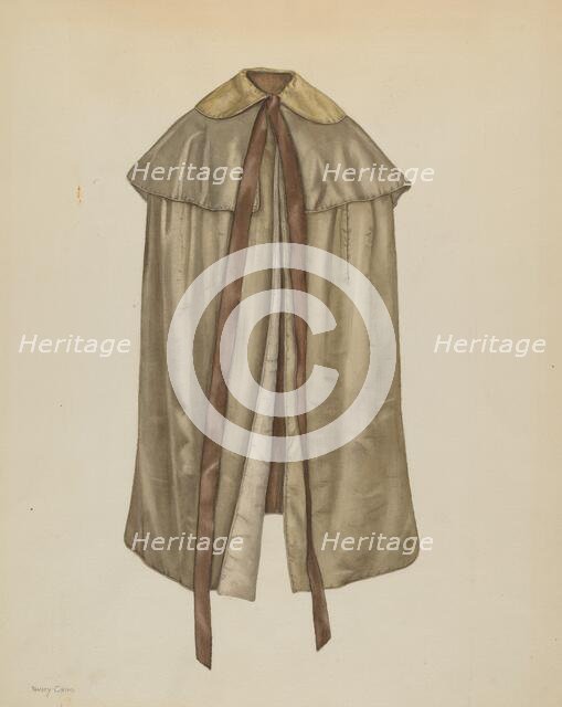 Dress Cape, c. 1938. Creator: Nancy Crimi.