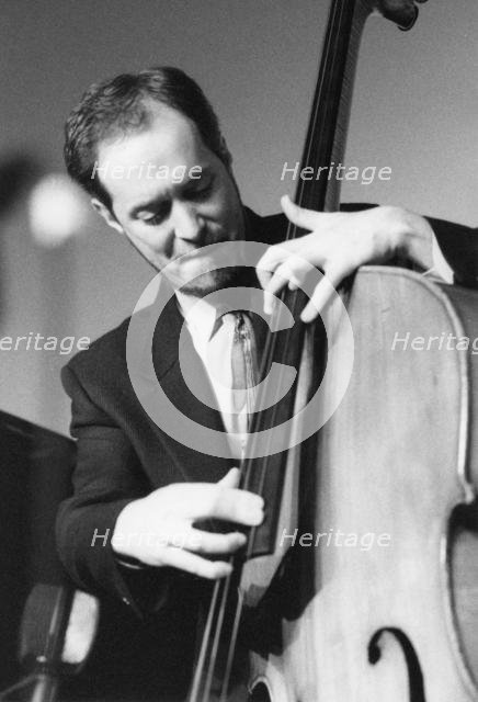 Phil Flanigan, playing double bass, c2006. Creator: Brian Foskett.