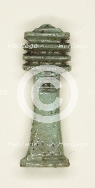 Amulet of a Djed Pillar, Egypt, Third Intermediate Period-Ptolemaic Period (11th-7th centuries BCE). Creator: Unknown.