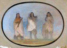 Little Bear, Steep Wind, The Dog; Three Distinguished Warriors of the Sioux Tribe, ca. 1865-1871. Creator: George Catlin.