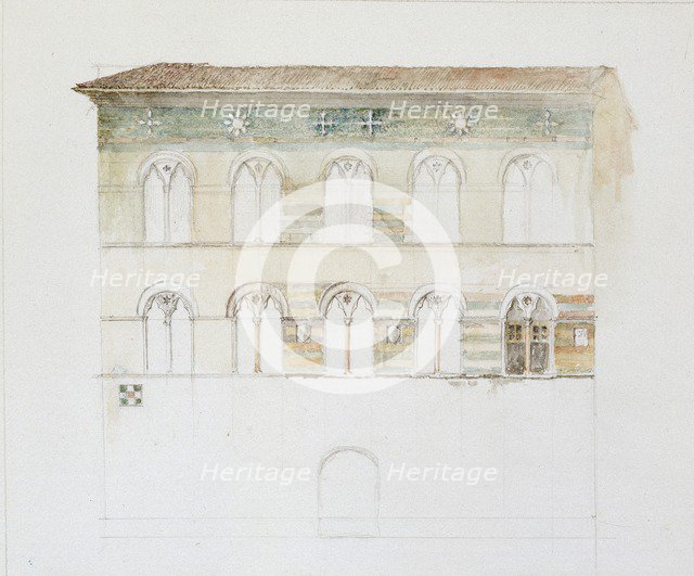 The Palazzo Gambacorti, Pisa, 27 - 30 April 1872. Artist: John Ruskin.