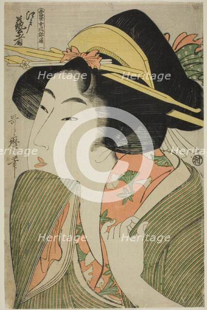 Edo Geisha, from the series "A Guide to Women's Contemporary Styles...", Japan, c. 1801/02. Creator: Kitagawa Utamaro.