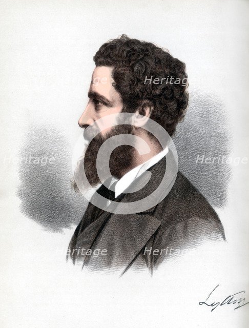 Robert Bulwer-Lytton, 1st Earl of Lytton, English poet and statesman, c1890.Artist: Cassell, Petter & Galpin