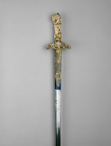 Hunting Hanger, Germany, Handle: about 1670 Crossguard and Blade: 18th century. Creator: Unknown.