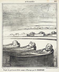 Project de Parlement d'été soumis à l'Europe par le CHARIVARI..., 1868. Creator: Honore Daumier.
