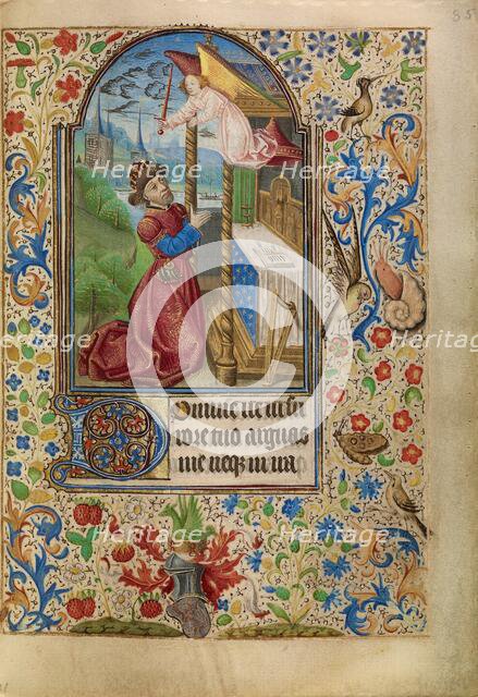 David in Prayer; Book of Hours, about 1466-1470. Creator: Master of Jacques of Luxembourg.