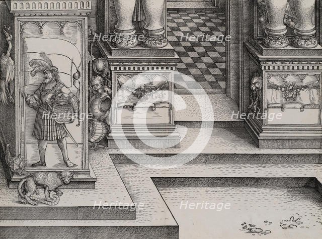 Lower Portion of the Entryway to the Right Portal (Die Porten des Adels); and the Outer Ri..., 1515. Creator: Hieronymus Andreae.