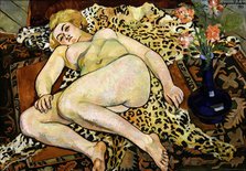 Catherine nue allongée sur une peau de panthère, 1923. Creator: Valadon, Suzanne (1865-1938).