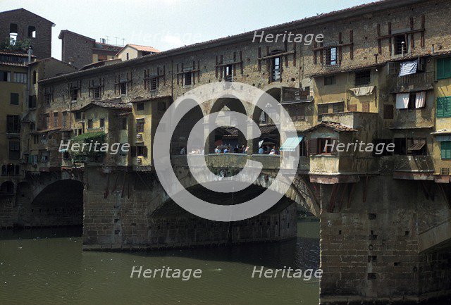 Ponte Vecchio, 14th century. Artist: Unknown