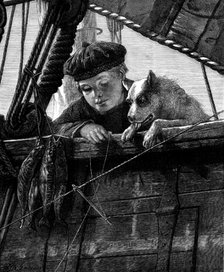 "A Leisure Hour," by W. M. Wyllie, from the exhibition at the Dudley Gallery, 1873. Creator: William Biscombe Gardner.