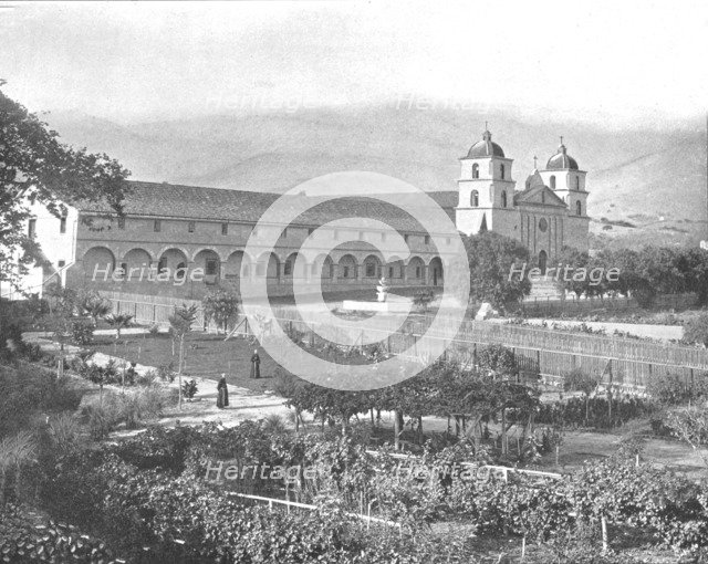 Santa Barbara Mission, California, USA, c1900. Creator: Unknown.