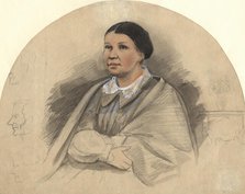 Female portrait, 2nd half of 19th century. Creator: Mikhail Znamensky.