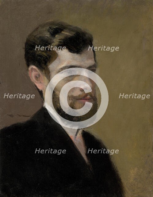 Study of a Bearded Man in a Black Suit, 1880-1900. Creator: Ladislav Mednyanszky.