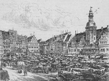 'Leipzig: The Market Place', 1902. Artist: Henry Dustin.