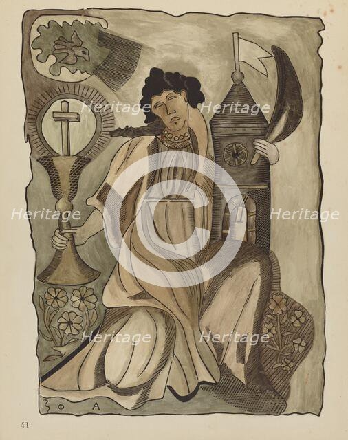 Plate 41: Santa Barbara: From Portfolio "Spanish Colonial Designs of New Mexico", 1935/1942. Creator: Unknown.