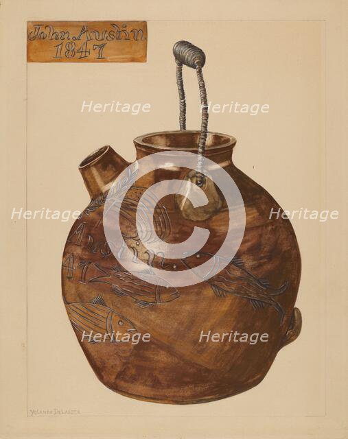 Jug for Batter, c. 1936. Creator: Yolande Delasser.