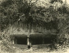 'Entrance of Cave at Elephanta (Bombay Presidency)', 1890.  Creator: Unknown.