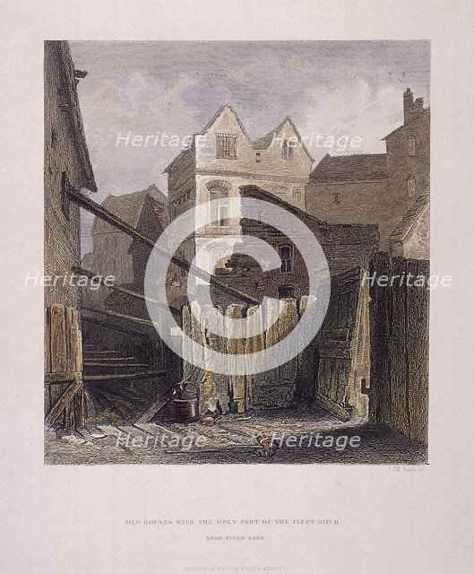 Fleet River, London, 1851. Artist: John Wykeham Archer