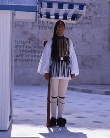 Parliament and Changing of the Guard, Athens, Greece, 2018. Creator: Ethel Davies.