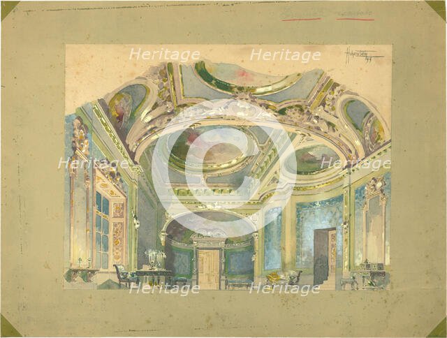 Stage design for the opera Tosca by Giacomo Puccini, 1899. Creator: Hohenstein, Adolfo (1854-1928).