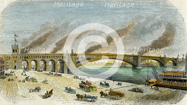 Eads Bridge, St Louis, Missouri, USA, c1874. Artist: Unknown