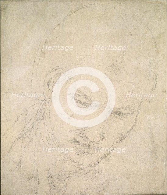 Study of a Head, c1490-1560. Artist: Michelangelo Buonarroti.