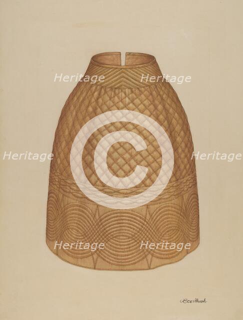 Quilted Petticoat, c. 1938. Creator: Rex F Bush.