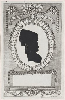 Silhouette of Trapp, Stiftsfräulein, 1784-1834. Creator: Wilhelm Ackermann.