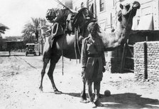 Indian camel trooper, Baghdad, 1918. Artist: Unknown