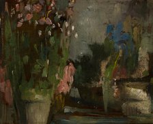 Flowers on a Terrace, 1903. Creator: Olga Boznanska.