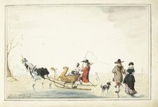 Sleigh on the ice, after 1656-c.1687. Creator: Gesina ter Borch.