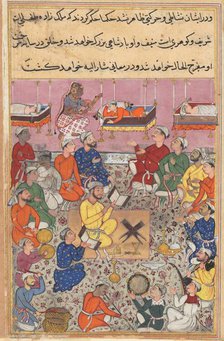 Page from Tales of a Parrot (Tuti-nama): Thirteenth night: The infant son of the king..., c. 1560. Creator: Unknown.