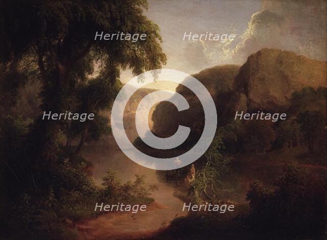 River between Rocks, 1808-1856. Creator: Thomas Doughty.