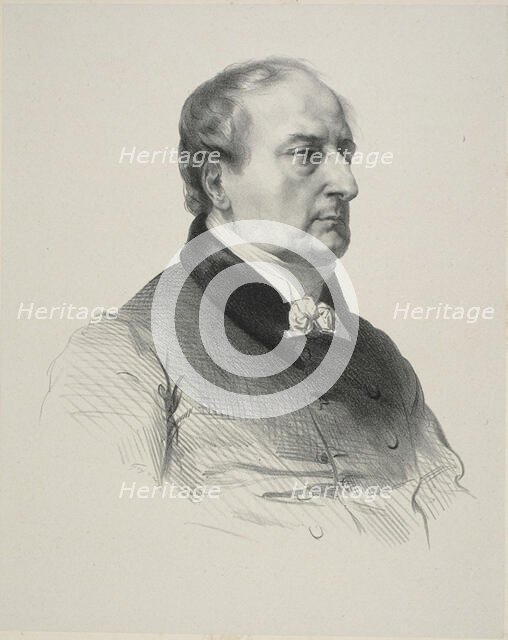 Portrait of the Painter Baron François Gérard, before 1837. Creator: Jean Gigoux.