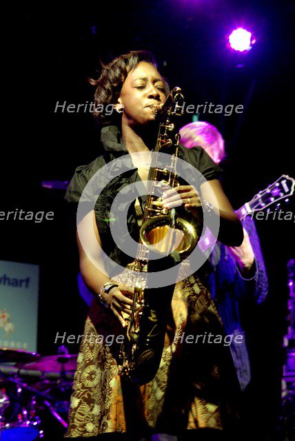 YolanDa Brown, British saxophonist and composer, Imperial Wharf Jazz Festival, London.  Artist: Brian O'Connor