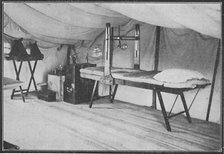 Interior of a Portland field hospital during the Boer War in South Africa, 1900.  Artist: Anthony Bowlby.