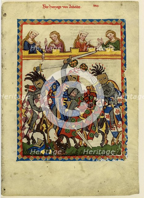 Henry I, Count of Anhalt (From the Codex Manesse), Between 1305 and 1340. Artist: Anonymous  