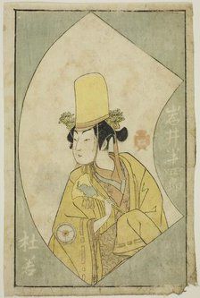 The Actor Iwai Hanshiro IV, from "A Picture Book of Stage Fans (Ehon butai ogi)", Japan, 1770. Creator: Shunsho.