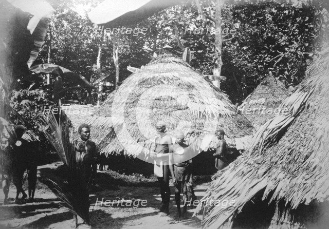 Round houses of natives at Timotu, Santa Cruz, 1892. Artist: Unknown