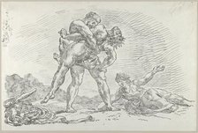 Hercules and Antaeus, 1852., 1852. Creator: Eugene Delacroix.