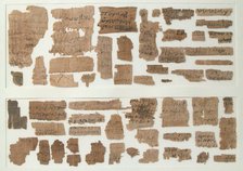 Papyri Fragments, Coptic, 7th century. Creator: Unknown.