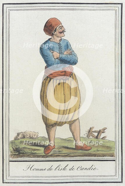 Costumes de Différents Pays, 'Homme de l'Isle de Candie', c1797. Creators: Jacques Grasset de Saint-Sauveur, LF Labrousse.
