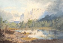 Lake Walfzgruben bei Oberbatzen, 1850-1880. Creator: Jan Nowopacký.