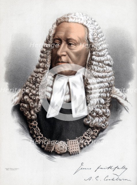 Sir Alexander James Edmund Cockburn, 12th Baronet, Lord Chief Justice of England, c1890.Artist: Cassell, Petter & Galpin