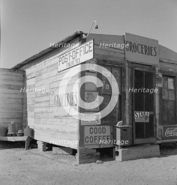 Post office, Finlay, Texas, 1937. Creator: Dorothea Lange.