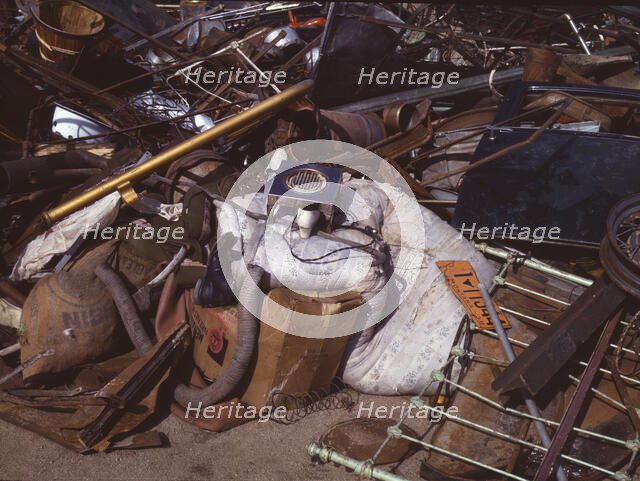 Scrap and salvage depot, Butte, Mont., 1942. Creator: Russell Lee.