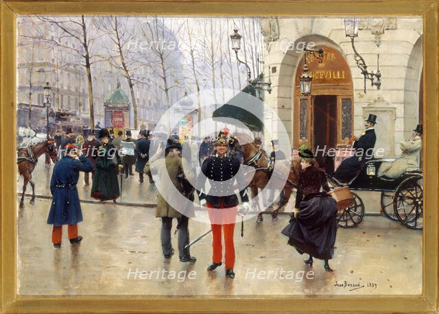 Vaudeville theatre, 1889. Creator: Jean Beraud.