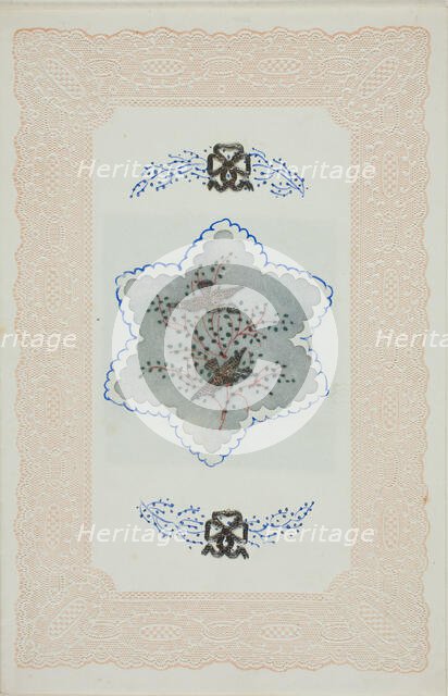 Untitled Valentine (Silver Birds on Blue), n.d. Creator: Unknown.